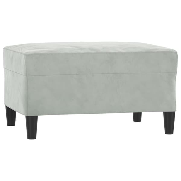 vidaXL sofasæt 3 dele med hynder velour lysegrå