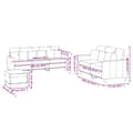 Miniatyrbillede 8 af 9: vidaXL sofasæt 3 dele med hynder velour lysegrå