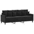 Miniatyrbillede 2 af 10: vidaXL sofasæt 4 dele med hynder velour sort