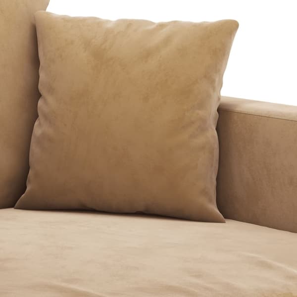 vidaXL sofasæt 3 dele med hynder velour brun