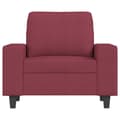 Miniatyrbillede 3 af 9: vidaXL sofastol med fodskammel 60 cm stof vinrød