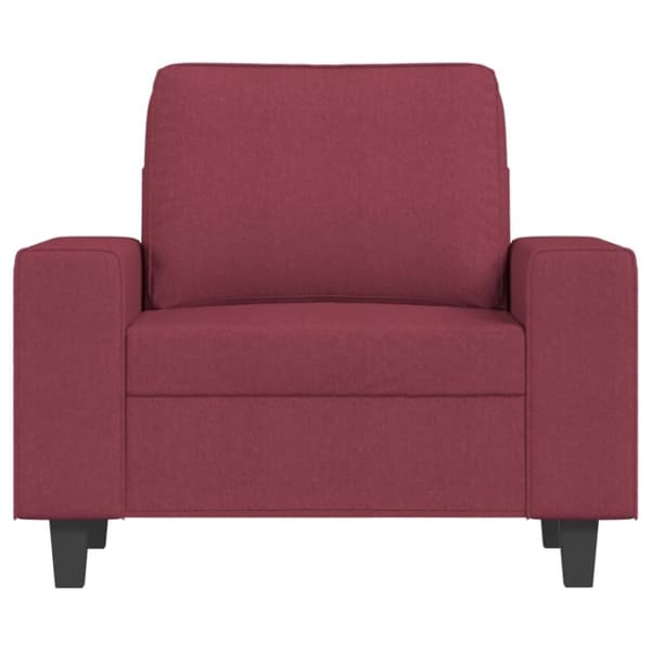 vidaXL sofastol med fodskammel 60 cm stof vinrød