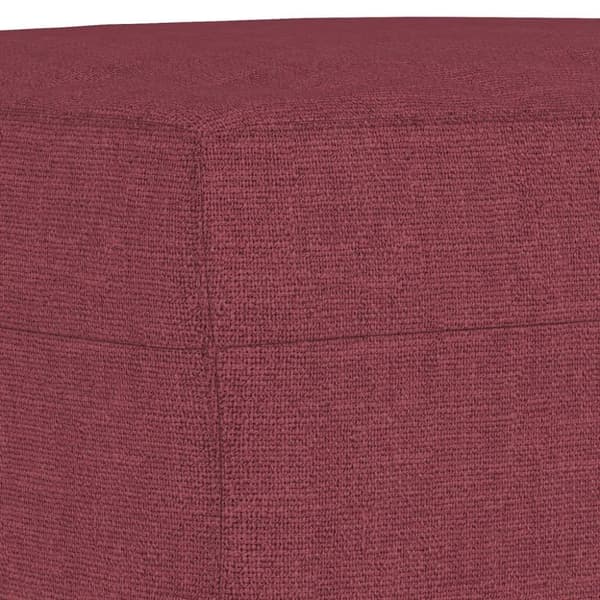 vidaXL sofastol med fodskammel 60 cm stof vinrød