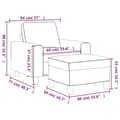 Miniatyrbillede 8 af 9: vidaXL sofastol med fodskammel 60 cm stof vinrød