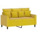 Miniatyrbillede 3 af 8: vidaXL sofasæt 3 dele med hynder velour gul