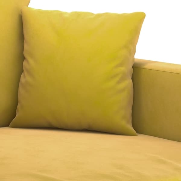 vidaXL sofasæt 3 dele med hynder velour gul