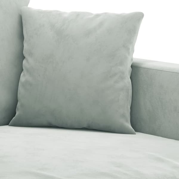 vidaXL sofasæt 4 dele med hynder velour lysegrå
