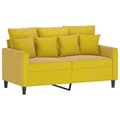 Miniatyrbillede 2 af 9: vidaXL sofasæt 3 dele med hynder velour gul
