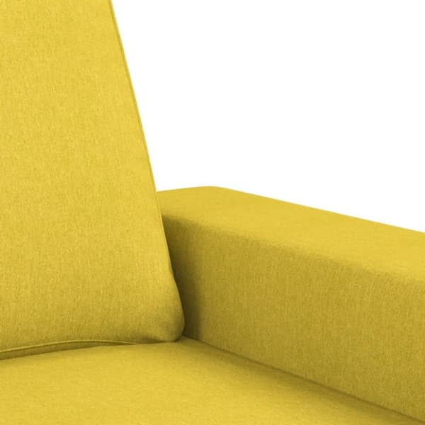 vidaXL Fåtölj med fotpall Ljusgul 60 cm tyg