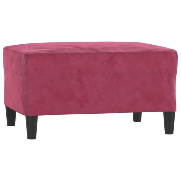 vidaXL sofasæt 2 dele med hynder velour vinrød