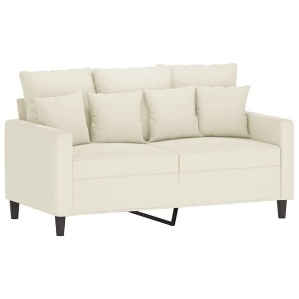 vidaXL sofasæt 4 dele med hynder velour cremefarvet