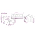 Miniatyrbillede 10 af 10: vidaXL sofasæt 4 dele med hynder velour mørkegrå