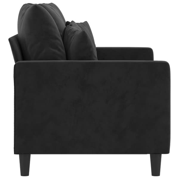 vidaXL 2-sitssoffa ljusgrå Svart 120 cm sammet