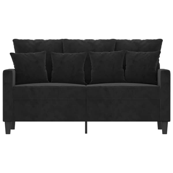 vidaXL 2-sitssoffa ljusgrå Svart 120 cm sammet