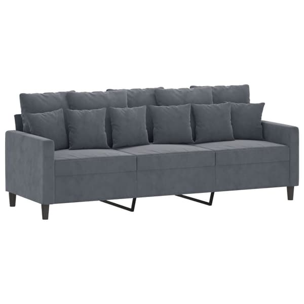 vidaXL sofasæt 2 dele med hynder velour mørkegrå