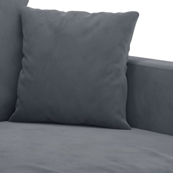 vidaXL sofasæt 2 dele med hynder velour mørkegrå