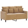 Miniatyrbillede 3 af 8: vidaXL sofasæt 3 dele med hynder velour brun