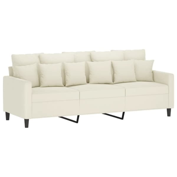 vidaXL sofasæt 2 dele med hynder velour cremefarvet