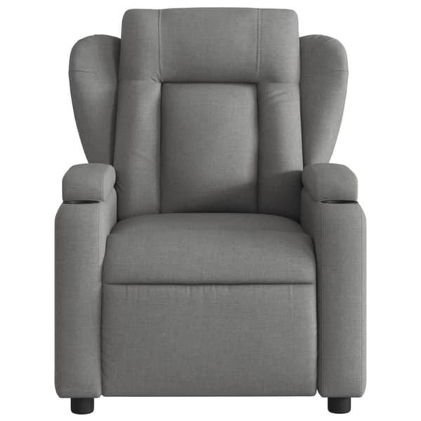 vidaXL Elektrisk reclinerfåtölj mörkgrå tyg