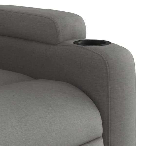 vidaXL Elektrisk reclinerfåtölj mörkgrå tyg