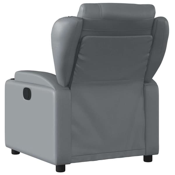 vidaXL Elektrisk massagefåtölj grå konstläder