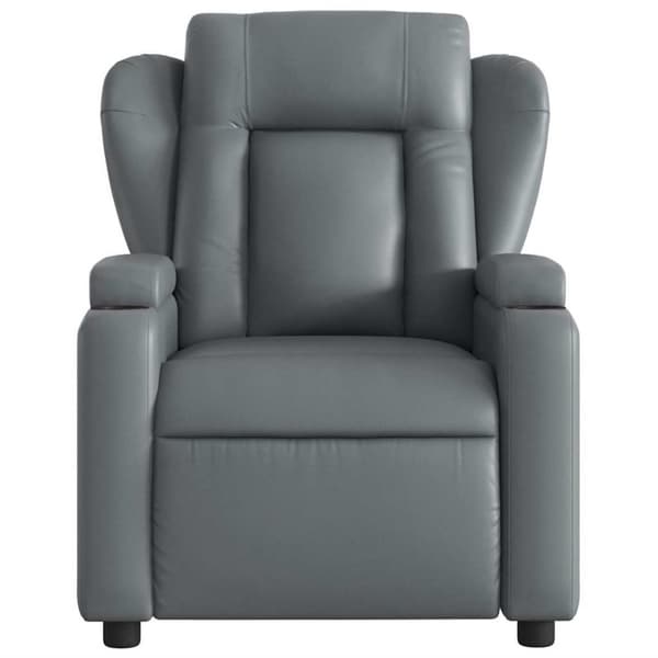 vidaXL Elektrisk massagefåtölj grå konstläder