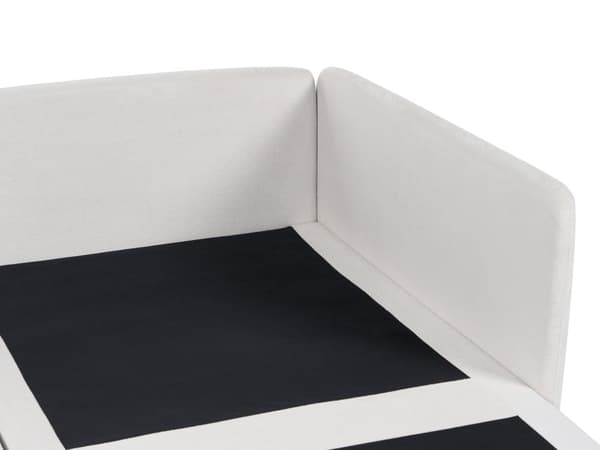 Modulsofa lys beige 3-personers polstret i stof med metalben venstre dekorative hynder moderne