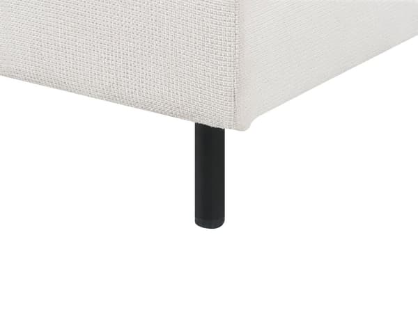 Modulsofa lys beige 3-personers polstret i stof med metalben venstre dekorative hynder moderne