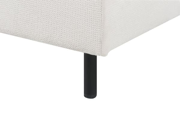 Modulsofa lys beige 3-personers polstret i stof med metalben venstre dekorative hynder moderne