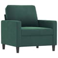 Miniatyrbillede 3 af 7: vidaXL sofasæt 3 dele med hynder velour mørkegrøn