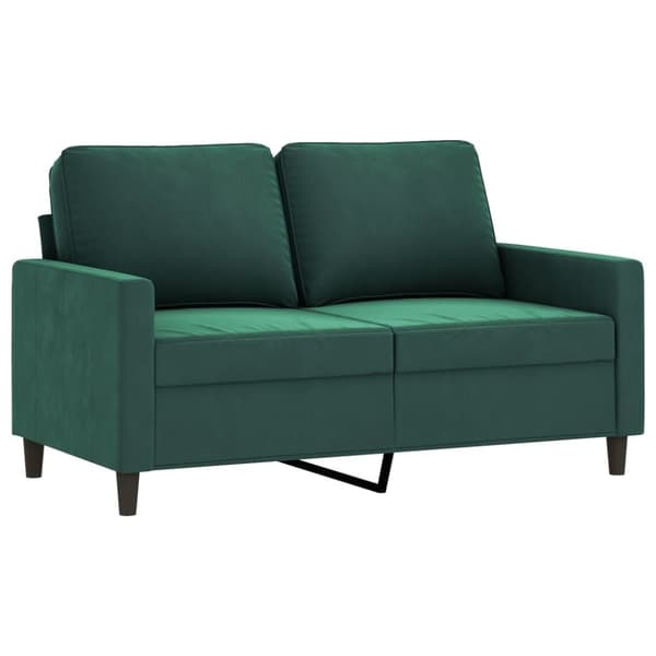 vidaXL sofasæt 3 dele med hynder velour mørkegrøn