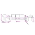 Miniatyrbillede 7 af 7: vidaXL sofasæt 3 dele med hynder velour mørkegrøn
