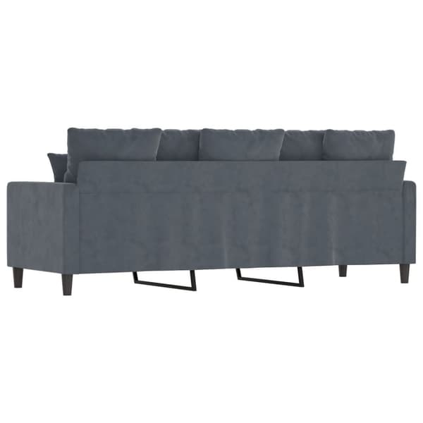 vidaXL 3-sitssoffa mörkgrå 180 cm sammet