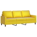 Miniatyrbillede 4 af 8: vidaXL sofasæt 4 dele med hynder velour gul