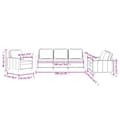 Miniatyrbillede 7 af 7: vidaXL sofasæt 3 dele med hynder velour cremefarvet