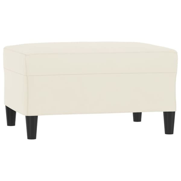 vidaXL sofasæt 3 dele med hynder velour cremefarvet