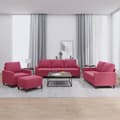 Miniatyrbillede 8 af 8: vidaXL sofasæt 4 dele med hynder velour vinrød