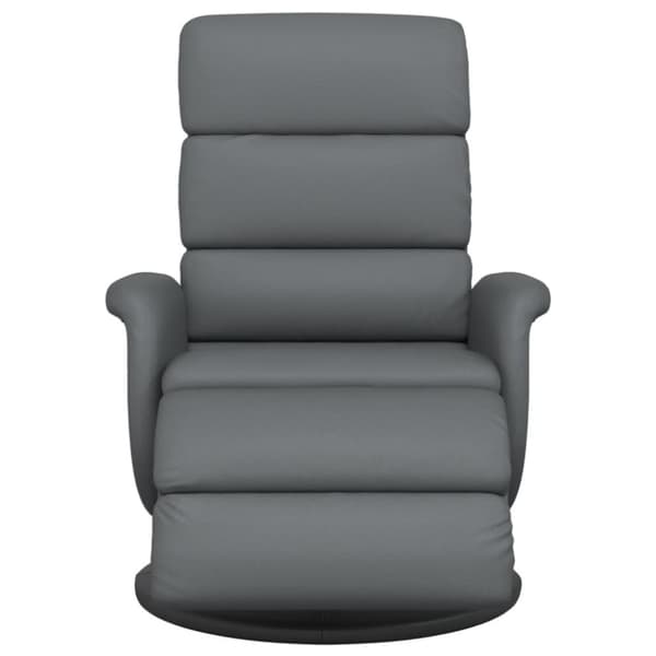 vidaXL Reclinerfåtölj med fotstöd grå konstläder