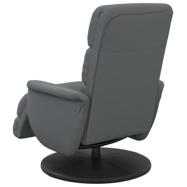 vidaXL Reclinerfåtölj med fotstöd grå konstläder