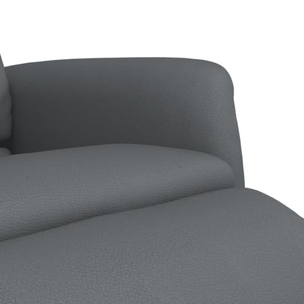 vidaXL Reclinerfåtölj med fotstöd grå konstläder