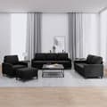 Miniatyrbillede 8 af 8: vidaXL sofasæt 4 dele med hynder velour sort