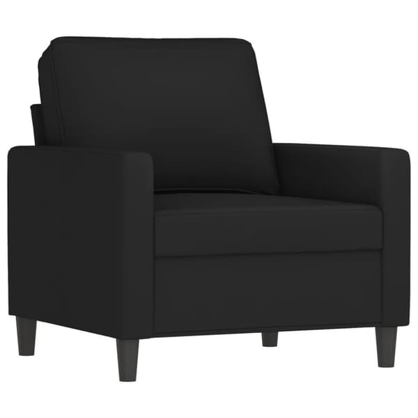 vidaXL Soffgrupp med dynor 4 delar svart sammet