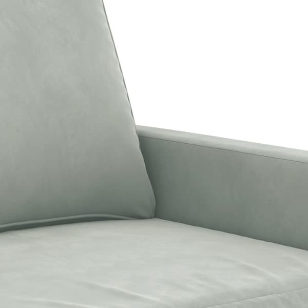 vidaXL sofasæt 2 dele med hynder velour lysegrå