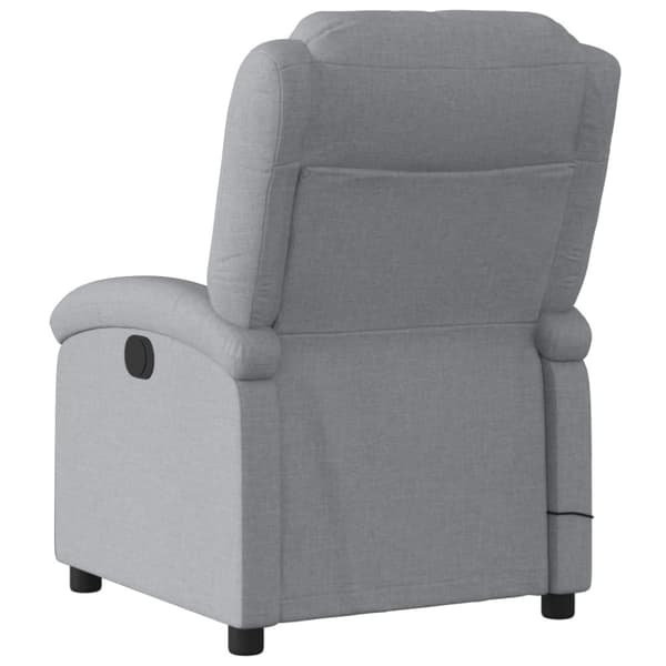 vidaXL Elektrisk massagefåtölj ljusgrå tyg
