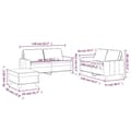 Miniatyrbillede 8 af 9: vidaXL sofasæt 3 dele med hynder velour brun