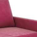 Miniatyrbillede 4 af 9: vidaXL sofasæt 2 dele med hynder velour vinrød