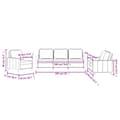 Miniatyrbillede 7 af 7: vidaXL sofasæt 3 dele med hynder velour gul