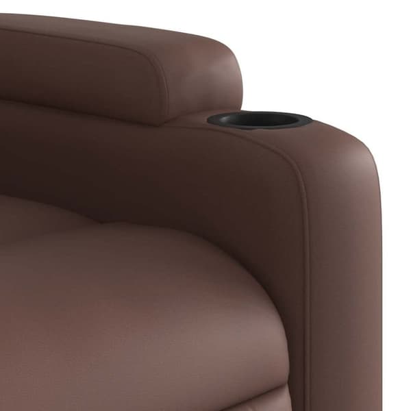 vidaXL Elektrisk massagefåtölj brun konstläder