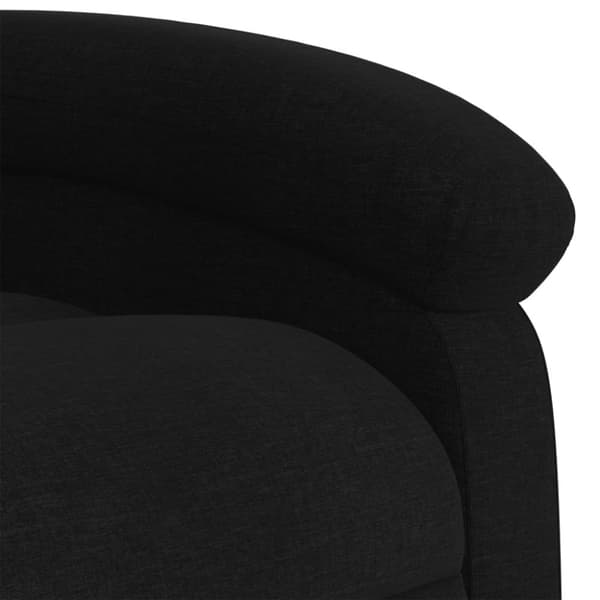 vidaXL Elektrisk massagefåtölj med uppresningshjälp svart tyg