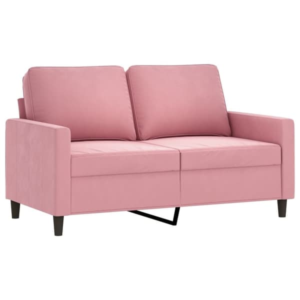 vidaXL sofasæt 2 dele med hynder velour lyserød